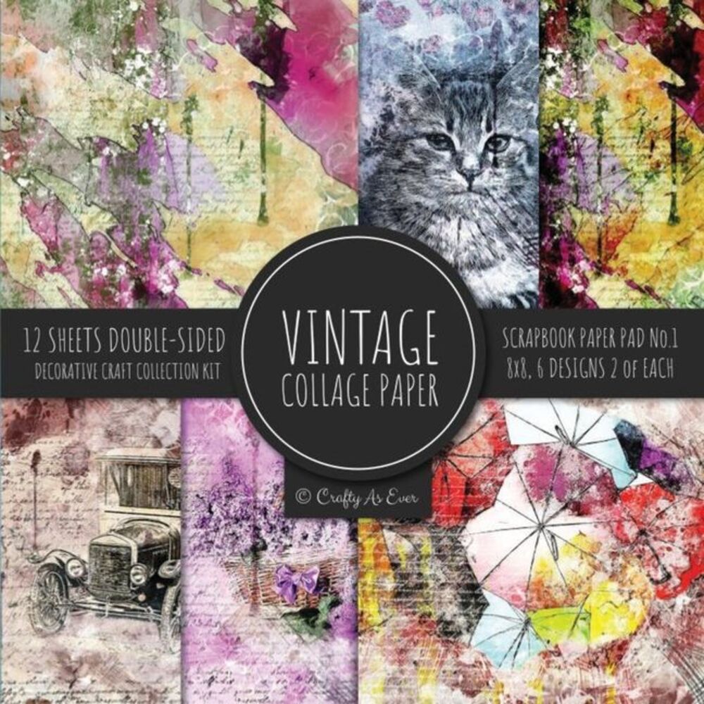 Vintage Collage Paper for Scrapbooking: Ephemera Paper for Crafts and Printmakin
